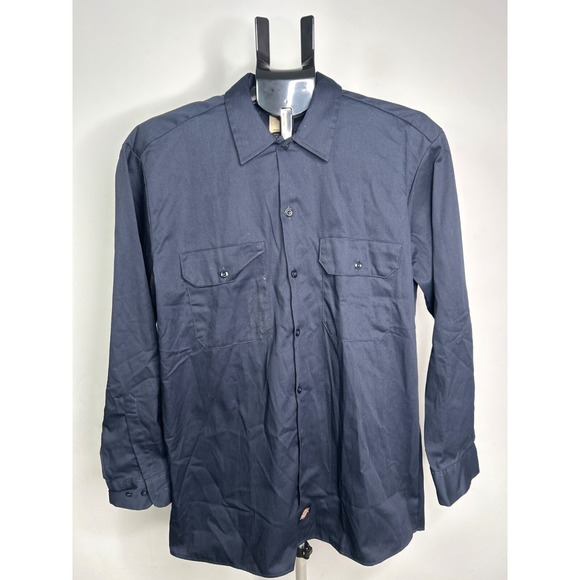 Dickies Men's Blue‎ Long Sleeve Work Shirt Button Up Uniform 574DN Size M - Picture 1 of 8